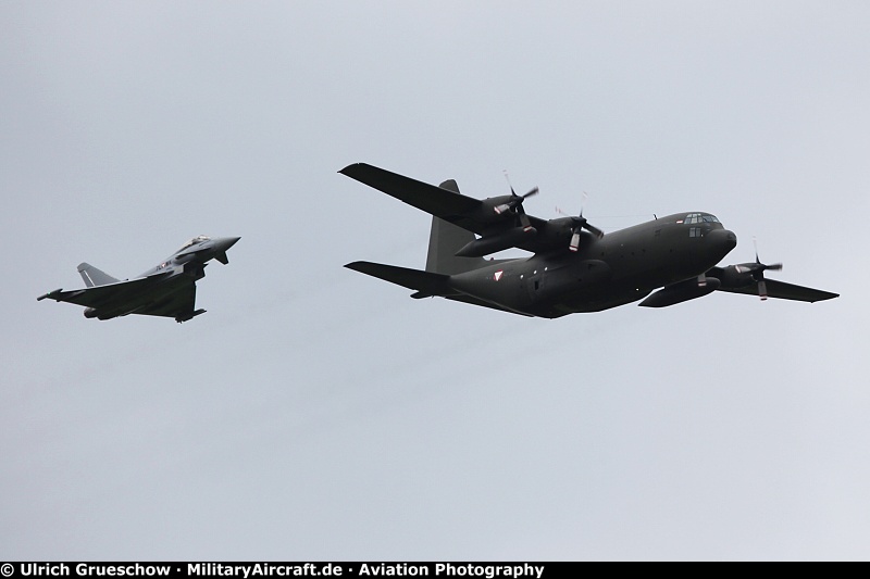 Lockheed C-130K Hercules and Eurofighter Typhoon