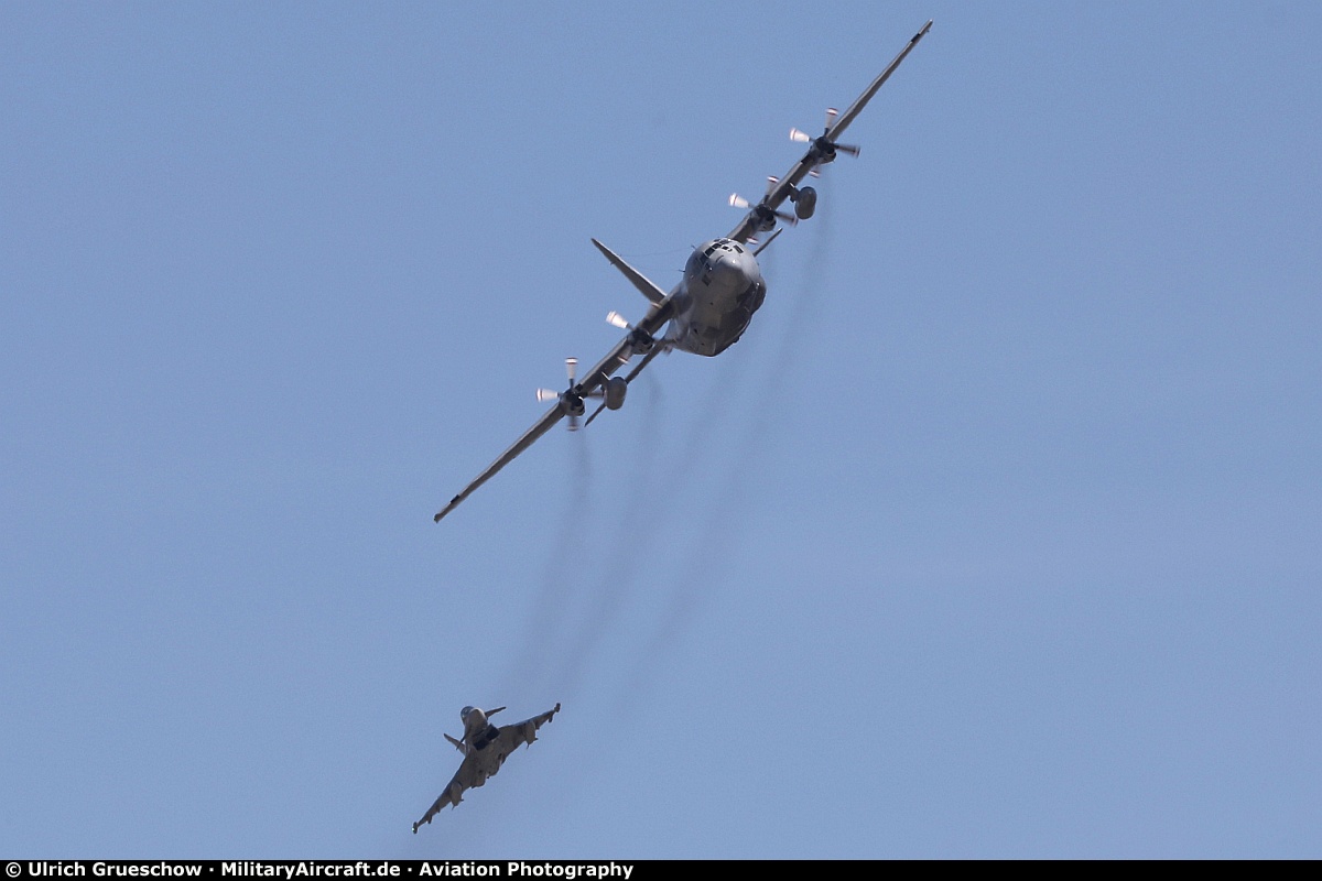 C-130 Hercules and EF-2000 Eurofighter
