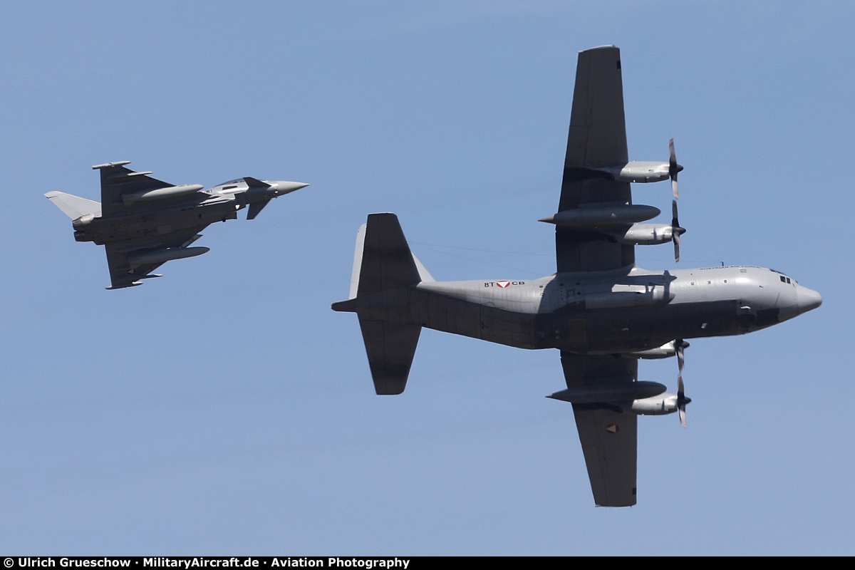 Lockheed C-130 Hercules and Eurofighter EF-2000 Typhoon