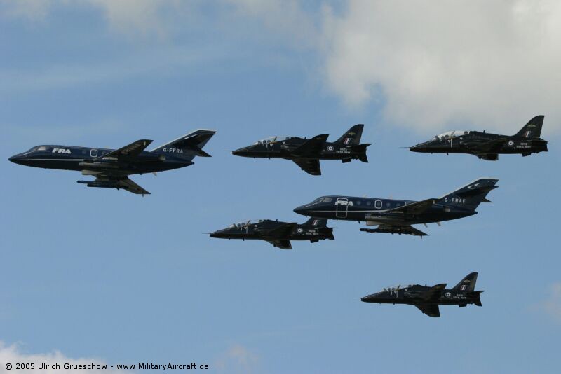 BAe Hawk T.1 and Dassault Falcon 20