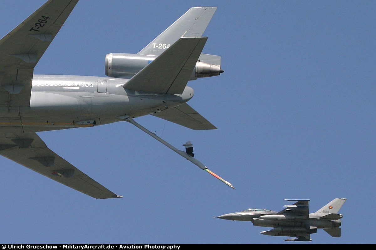 KDC-10A Tanker and F-16 Fighting Falcon