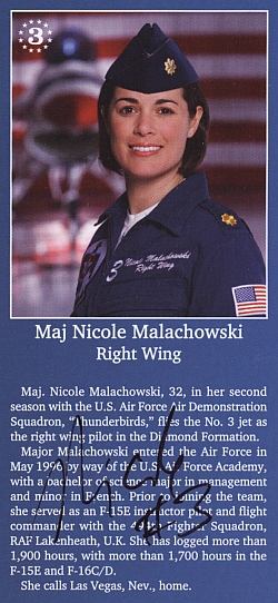 USAF Thunderbirds Maj. Nicole Malachowski